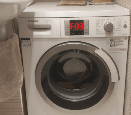 ошибка f03 в стиральной машине Bosch