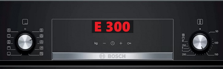 Ошибка E300 на дисплее духового шкафа Bosch